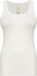 Träger-Unterhemd - Ajour-Feinripp aus Bio-Baumwolle - offwhite