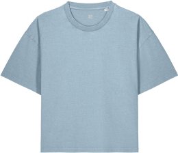 Vintage Boxy T-Shirt aus Bio-Baumwolle - g. dyed blue stone
