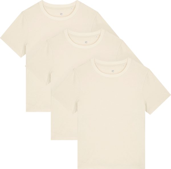 Iconic T-Shirt aus Bio-Baumwolle - 3er-Pack - natural raw