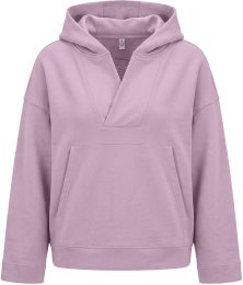 Organic Women's V Neck Hoodie - miami pink (purple rose)