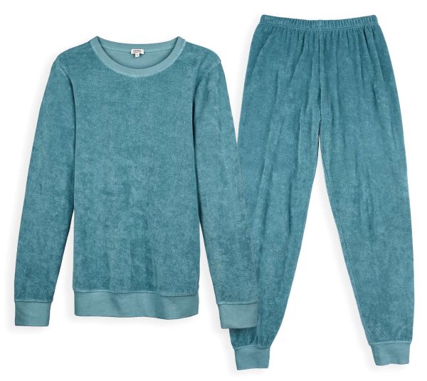 Frottee-Pyjama aus Bio-Baumwolle - harbour blue