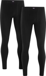 Lange Unterhose aus Bio-Baumwolle - 2er-Pack - black