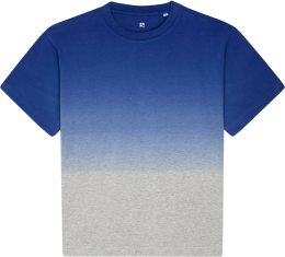 Oversized T-Shirt - dip dye worker blue/heather grey