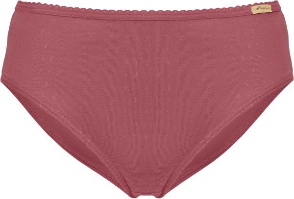 Jazz-Pants - Ajour-Feinripp aus Bio-Baumwolle - old rose
