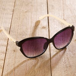 Tivoli - Sonnenbrille aus recyl. Kunststoff & Bambus - schwarz