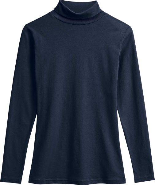 Fairtrade Turtleneck Longsleeve Anchal aus Bio-Baumwolle - navy