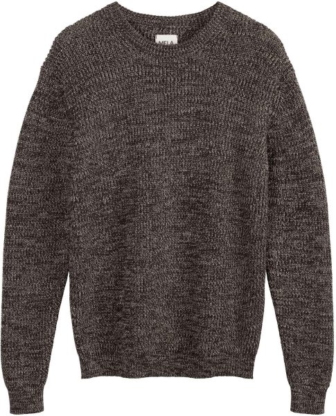 Fairtrade Strickpullover Ravi aus Bio-Baumwolle - brown speckles
