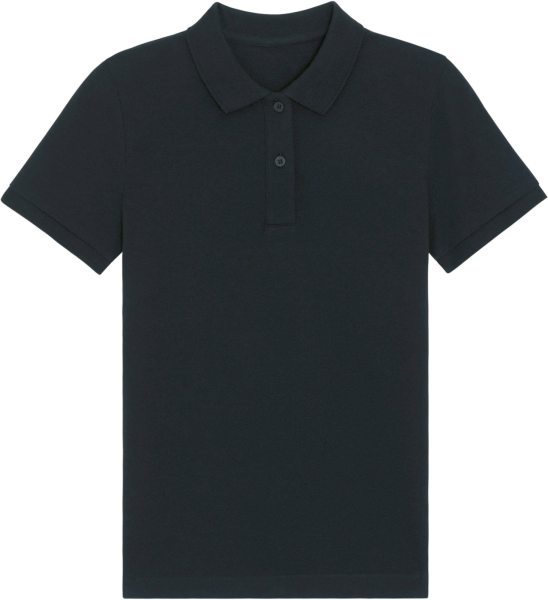 Piqué-Poloshirt aus Bio-Baumwolle - black