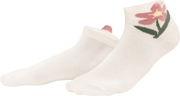 Damen Sneakersocken aus Bio-Baumwolle - flower