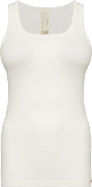 Träger-Unterhemd - Ajour-Feinripp aus Bio-Baumwolle - offwhite