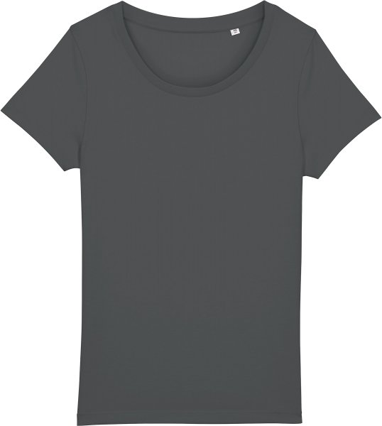 Basic T-Shirt aus Bio-Baumwolle - anthracite
