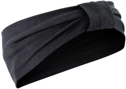 Jersey-Stirnband aus Bio-Baumwolle und Hanf - schwarz
