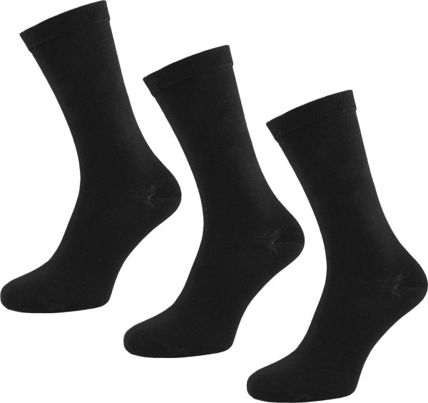 Socken aus Bio-Baumwolle - 3er Pack - schwarz