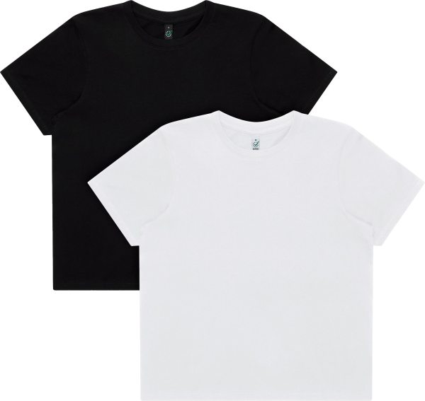 Organic Premium Weight T-Shirt - 2er-Mix - black/white