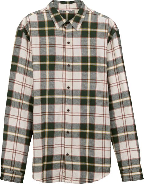 Flanell-Hemd aus Bio-Baumwolle - dark green
