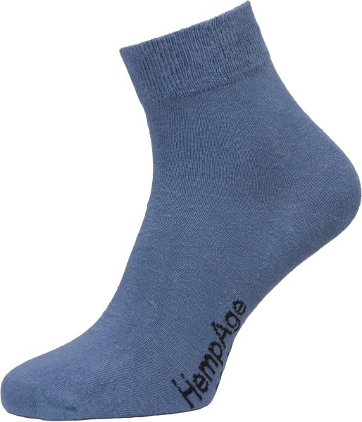 Socken aus Hanf und Bio-Baumwolle - blueberry