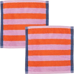 Frottee-Abwaschtuch aus Bio-Baumwolle - 2er-Pack - stripes/rot