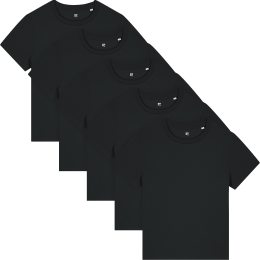 Iconic T-Shirt aus Bio-Baumwolle - 5er-Pack - black