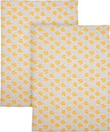 Geschirrtuch aus Bio-Baumwolle - 2er-Pack - boho/gelb