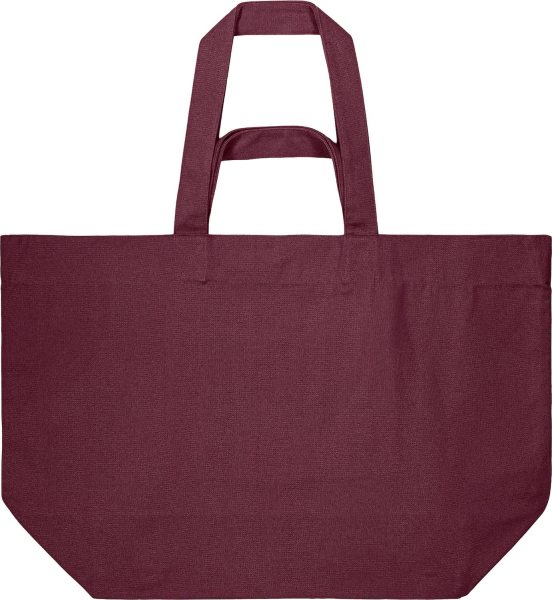 Shopping Bag aus recycelter Baumwolle - deep plum