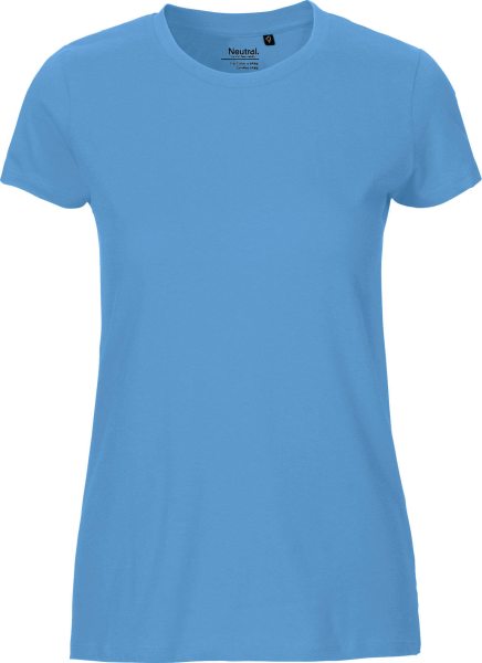 Fitted T-Shirt aus Fairtrade Bio-Baumwolle - dusty indigo