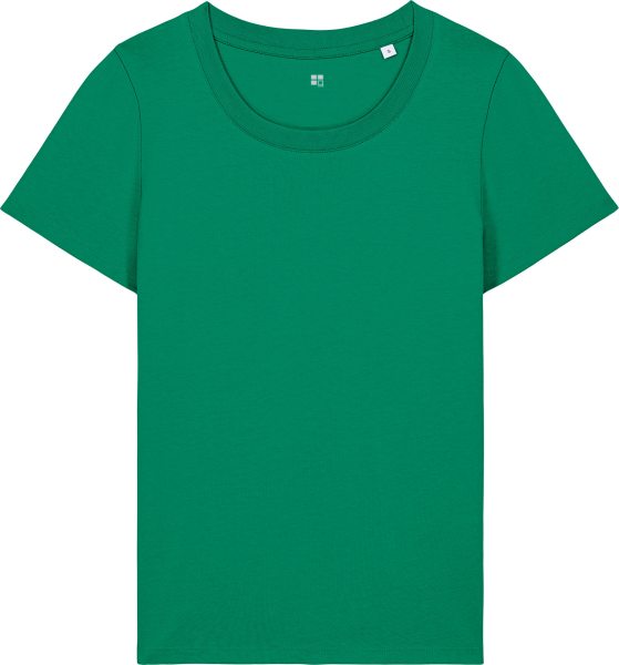 Fitted Scoop-Neck T-Shirt aus Bio-Baumwolle - verdant green