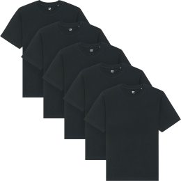 Super Heavy T-Shirt aus Bio-Baumwolle - 5er-Pack-  black