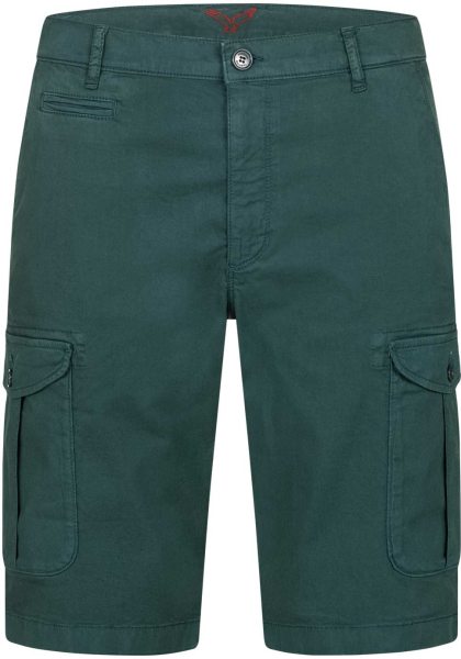 La:rs - Cargo-Shorts aus Bio-Baumwolle - emerald green
