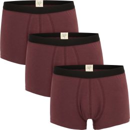 Trunk-Shorts aus Bio-Baumwolle - bordeaux - 3er Pack