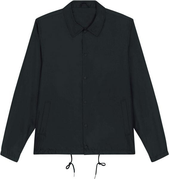 Unisex Coach Jacket aus recyceltem Polyester - black