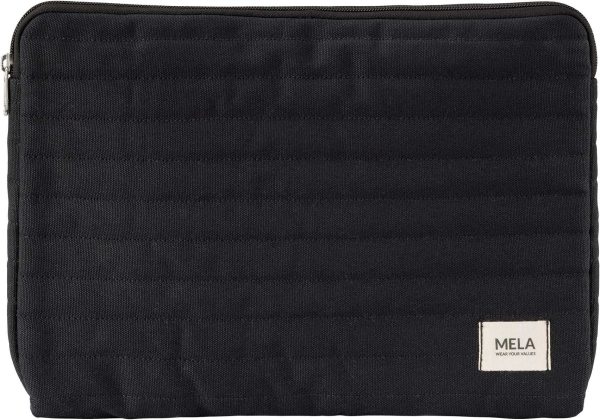 Gepolsterte Laptoptasche Vinusa aus Fairtrade Bio-Baumwolle - 13 Zoll - schwarz